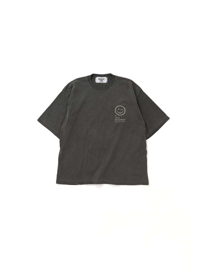 Rakuten - 【正規取扱店】Perfect ribs × A LOVE MOVEMENT SMILE ALM Short Sleeve T Shirts Fede Black(パーフェクトリブズ)