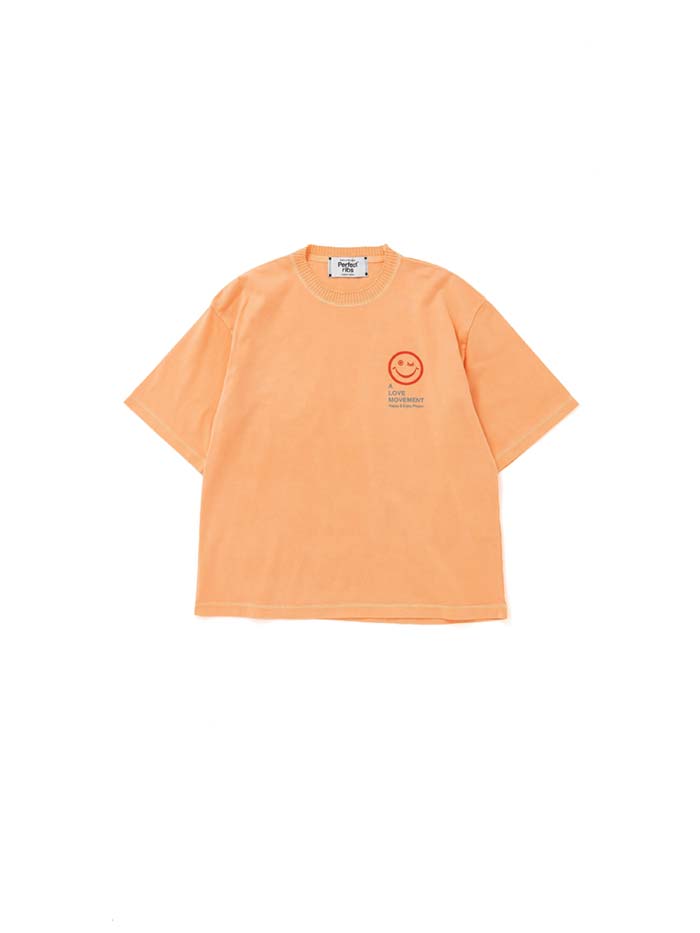 Rakuten - 【正規取扱店】Perfect ribs × A LOVE MOVEMENT SMILE ALM Short Sleeve T Shirts Fede Orange(パーフェクトリブズ)