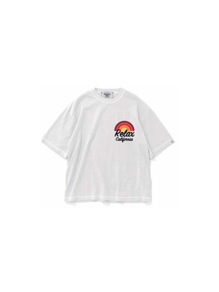 Rakuten - 【正規取扱店】Perfect ribs × A LOVE MOVEMENT Relax CALFOLNIA Short Sleeve T Shirts White(パーフェクトリブズ)