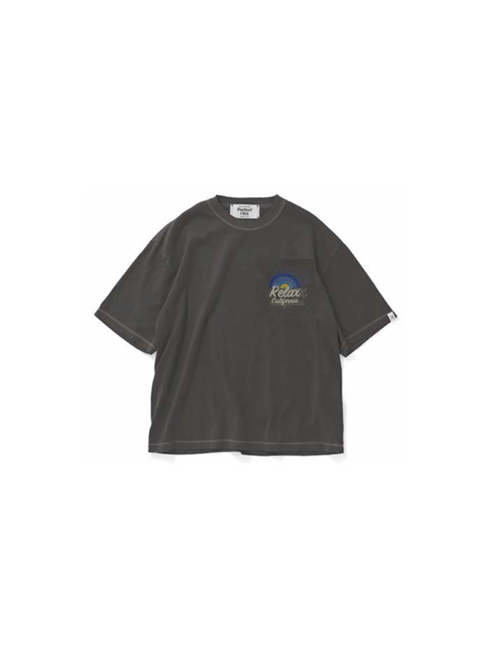 Rakuten - 【正規取扱店】Perfect ribs × A LOVE MOVEMENT Relax CALFOLNIA Short Sleeve T Shirts Fade Blackパーフェクトリブズ)