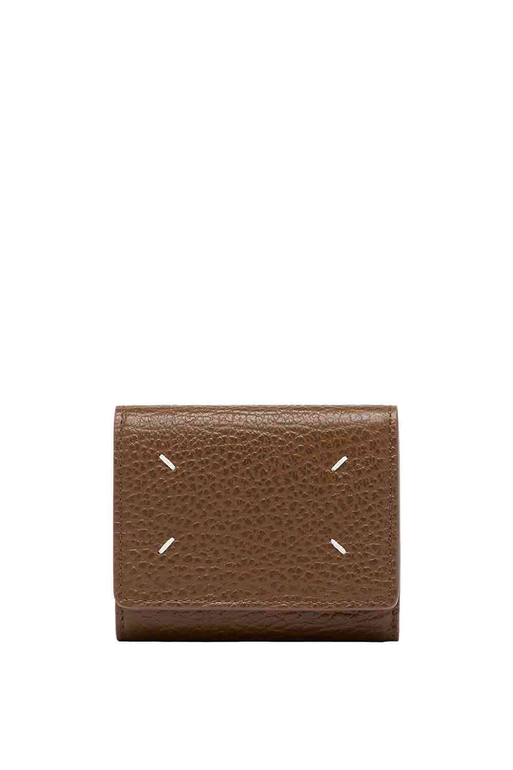 Rakuten - 【正規取扱店】Maison Margiela 4ステッチ 三つ折り ウォレット BROWN (メゾンマルジェラ)