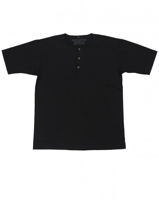 樂天商城 - 【正規取扱店】NIGEL CABOURN ナイジェルケーボン 50'Sヘンリーネックシャツ BLACK