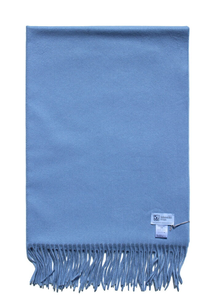 【正規取扱店】Johnstons WA000056 大判カシミアストール SD0366 LIGHT BLUE (ジョンストンズ)