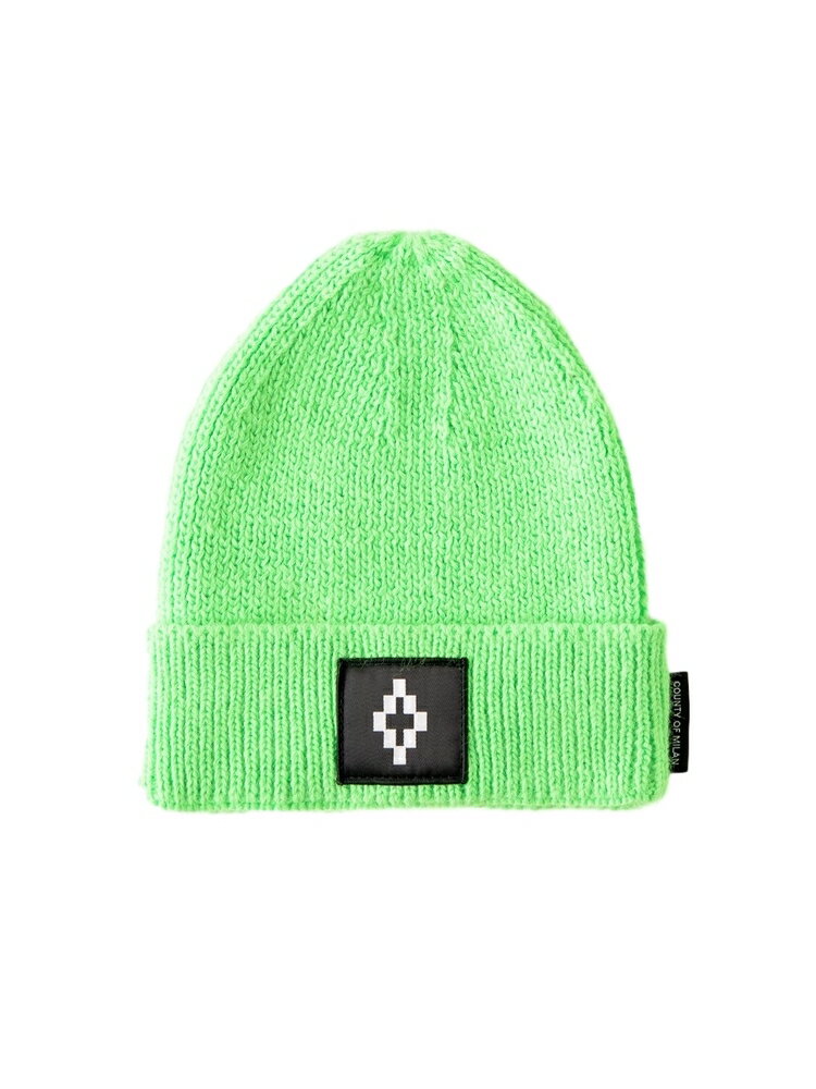 【正規取扱店】MARCELO BURLON BEANIE ニット帽 GREEN (マルセロ ブロン)