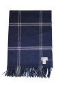 【正規取扱店】Johnstons WA000056 大判カシミアストール AU4185 BLUE CHECK (ジョンストンズ)