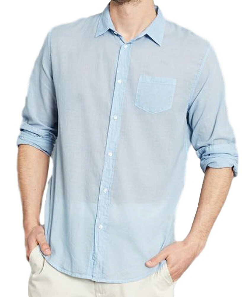 Frank&Eileen LUKE F002 メンズシャツ VOILE SHIRTING BLUE (フランクアンドアイリーン ルーク)