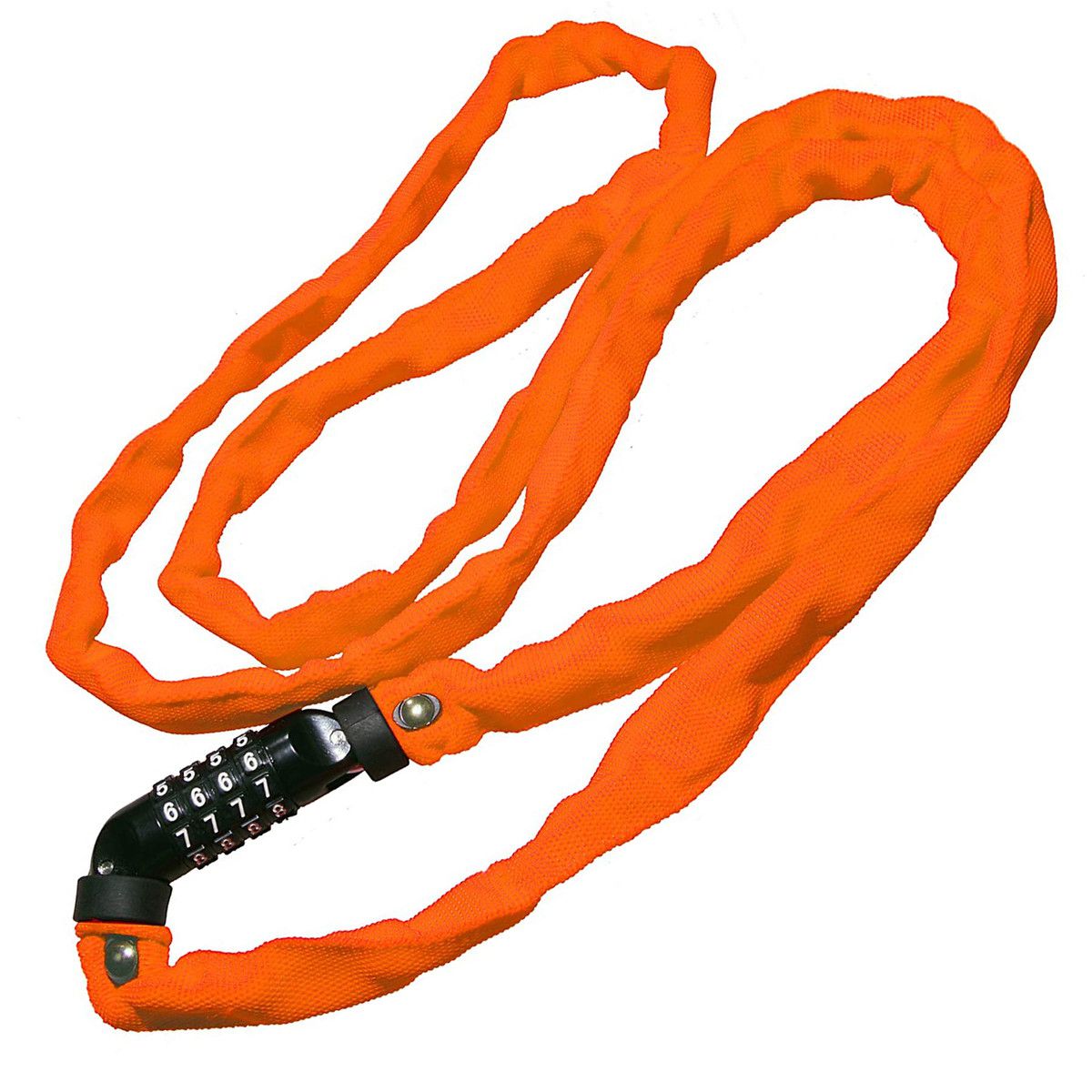 Rakuten - kuhaku/クウハク 蜜柑（ミカン） 180 オレンジ 4mm×180cm チェーンロック 自転車用品