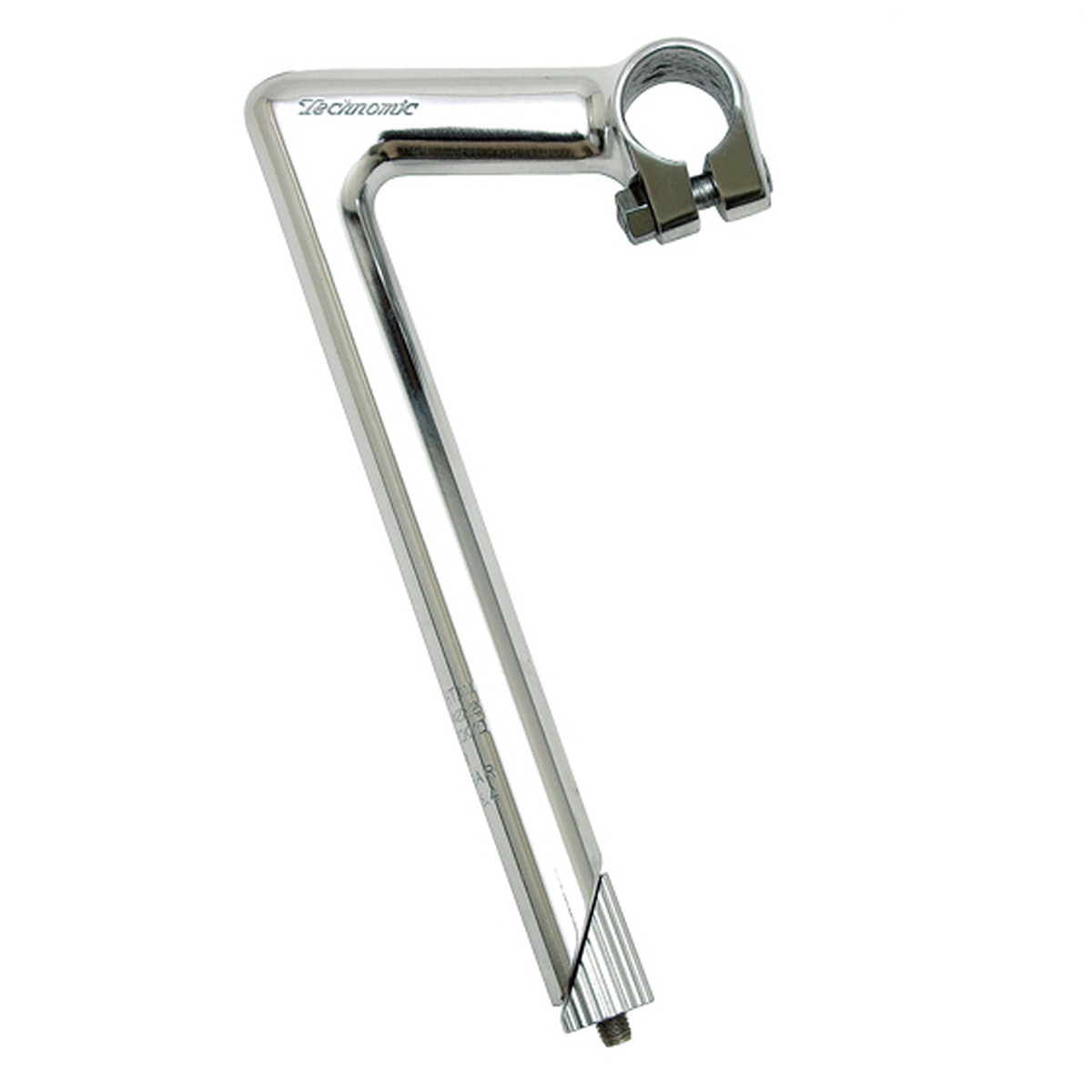 テクノミックステムのロングコラムタイプ。 ■カラー：シルバー ■長さ：120mm ■クランプ径：25.4mm ■コラム：22.2mm×225mm ■アングル：71° ■素材2：アルミ合金鍛造