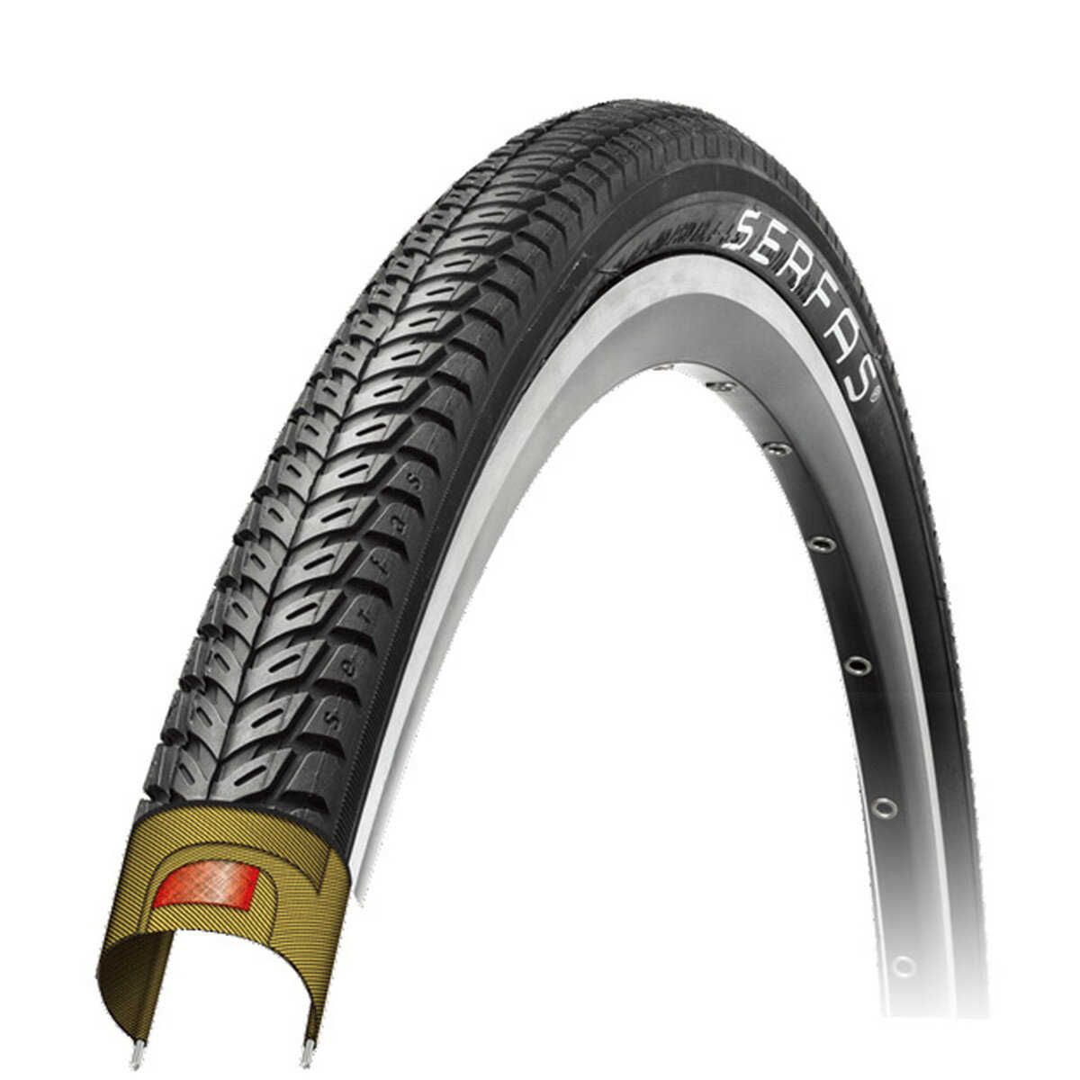 SERFAS/サーファス VIDA HYBRID（ヴィダ ハイブリッド） 700X32C ブラック タイヤ 自転車部品 サイクルパーツ(4.0)