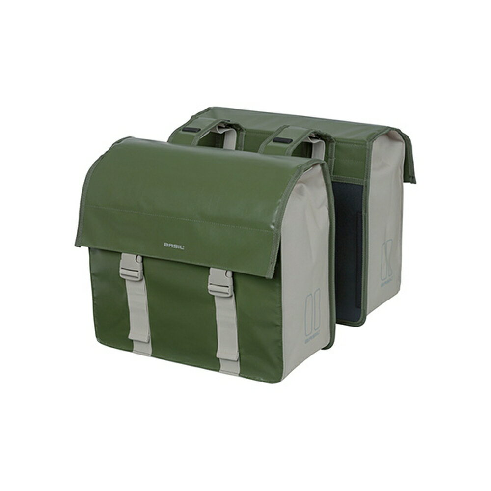 BASIL バジル アーバンロード ダブルパニアバッグ モスグリーン/サンド 48-53L