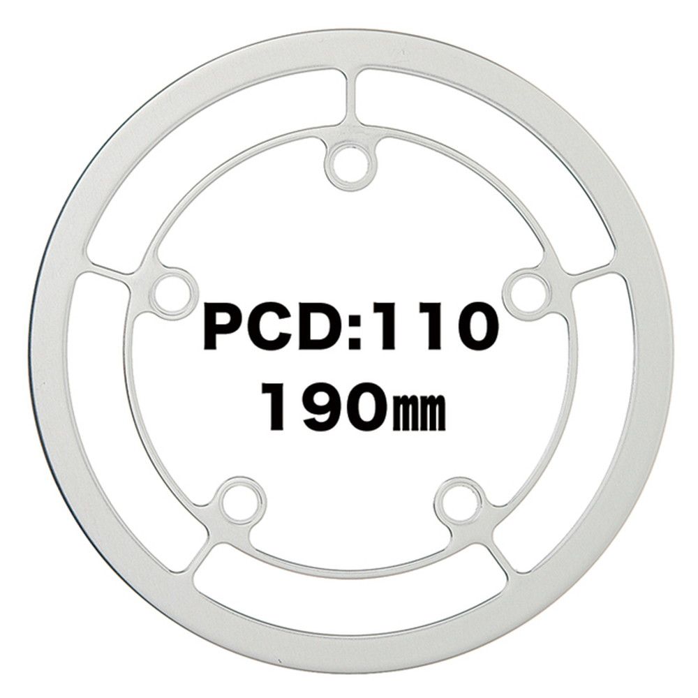 切削したアルミをその細部の角を落とし、さらにアルミ本来の美しさを引き立てるため丹念にバフ仕上げしたアルミチェンガード。 まるでワイヤーで製作されたような繊細で控えめなラインはツーリング・ロード・シングルなど車種を選ばない。 ※画像はイメージとなります、同シリーズの参考画像の場合がございます。 ※ロゴなど仕様変更が行われる場合がございます。 ※Dixna ラ・クランクには使用できません。 ■カラー：シルバー ■素材：アルミバフ仕上げ ■重量：61g(PCD130mm 174mm) ■付属品：3.5mm厚スペーサーバリエーション・ラインガード PCD110mm 直径190mm シルバー JAN:4948107250453・ラインガード PCD110mm 直径214mm シルバー JAN:4948107250460・ラインガード PCD130mm 直径174mm シルバー JAN:4948107250477・ラインガード PCD130mm 直径214mm シルバー JAN:4948107250484・ラインガード PCD110mm 直径200mm シルバー JAN:4948107255274・ラインガード PCD110mm 直径190mm ブラック JAN:4948107255281・ラインガード PCD110mm 直径200mm ブラック JAN:4948107255298・ラインガード PCD110mm 直径214mm ブラック JAN:4948107255304・ラインガード PCD130mm 直径174mm ブラック JAN:4948107255311・ラインガード PCD130mm 直径214mm ブラック JAN:4948107255328・ラインガード PCD130mm 直径238mm シルバー JAN:4948107259678・ラインガード PCD130mm 直径238mm ブラック JAN:4948107259685・ラインガード調整スペーサー ブラック 15枚 0.5mm厚 JAN:4948107275357・ラインガード PCD130mm 直径194mm ブラック JAN:4948107281037・ラインガード PCD130mm 直径194mm シルバー JAN:4948107281044