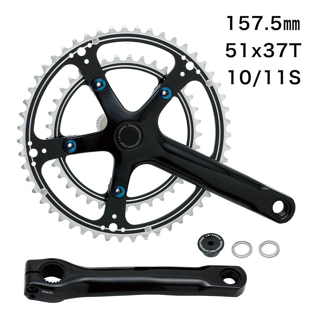 Rakuten - Dixna ラ・クランクセット 51/37T 157.5mm ブラック （SHIMANO 10/11S & SRAM 10S) ディズナ