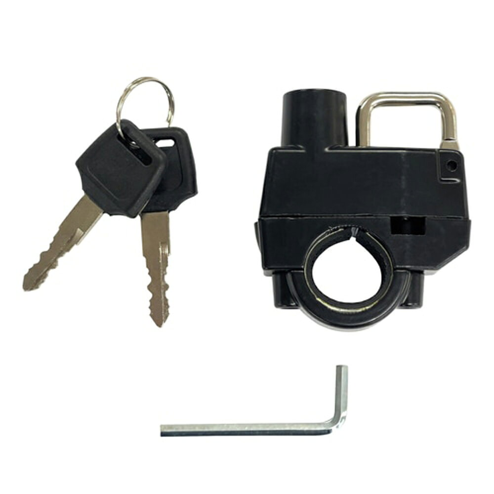 J&C ジェイアンドシー JC-084HLW ヘルメットロック本体+ワイヤー ブラック