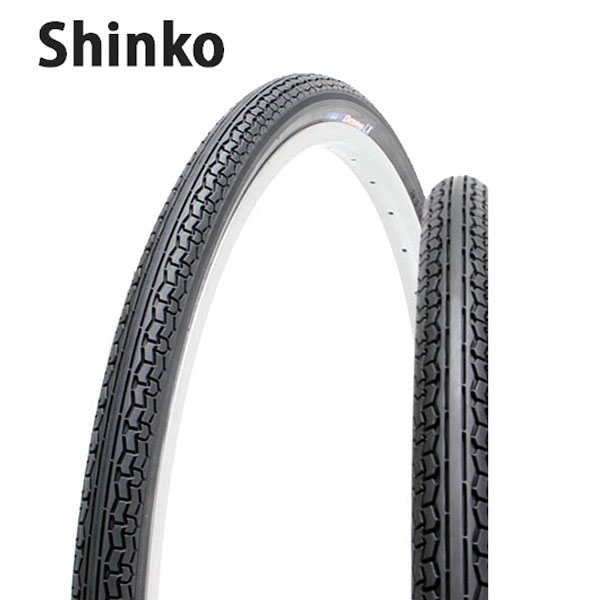 26インチ 自転車タイヤ SR027 26×1-3/8 W/O ブラック Deming L/X コンフォートタイヤ Shinko（シンコー）