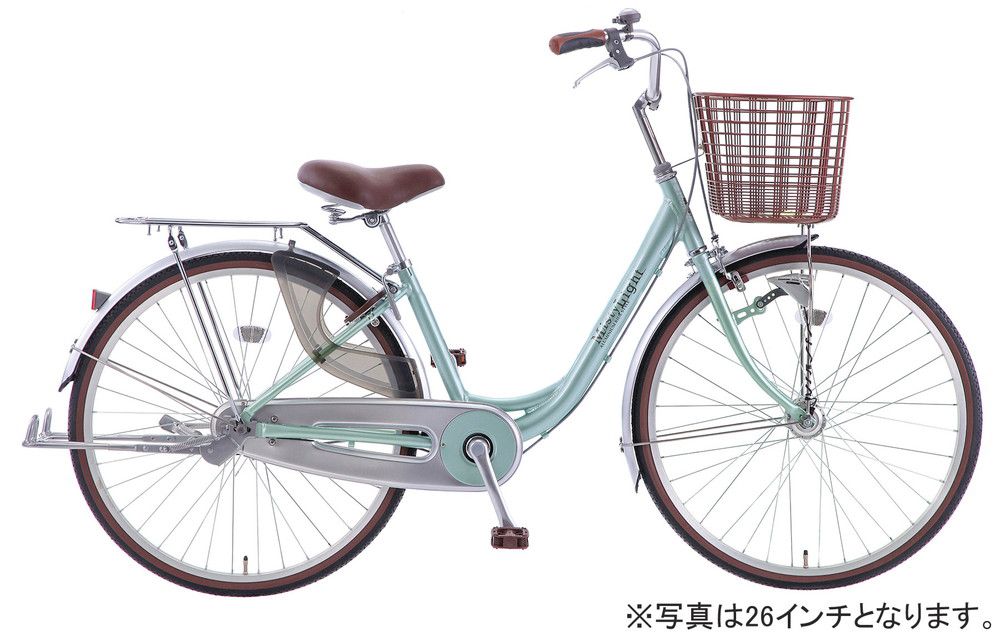 S-tech/サカモトテクノ ミスティライト オートライトEX ミストグリーン 22インチ シティサイクル