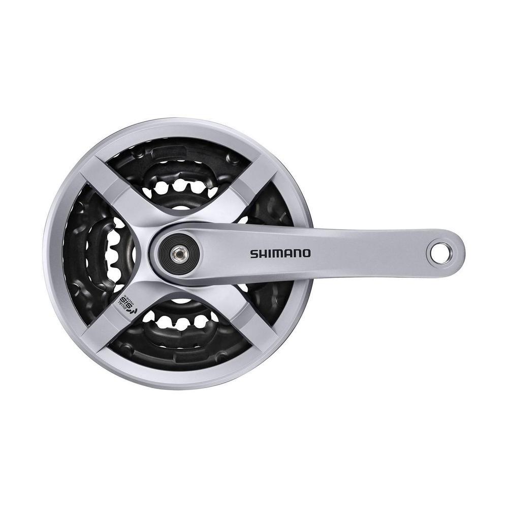 Rakuten - シマノ 自転車 コンポーネント クランクセット FC-TY501 8/7/6s 170mm 42-34-24T CG有り シルバー SHIMANO EFCTY501C244CSB