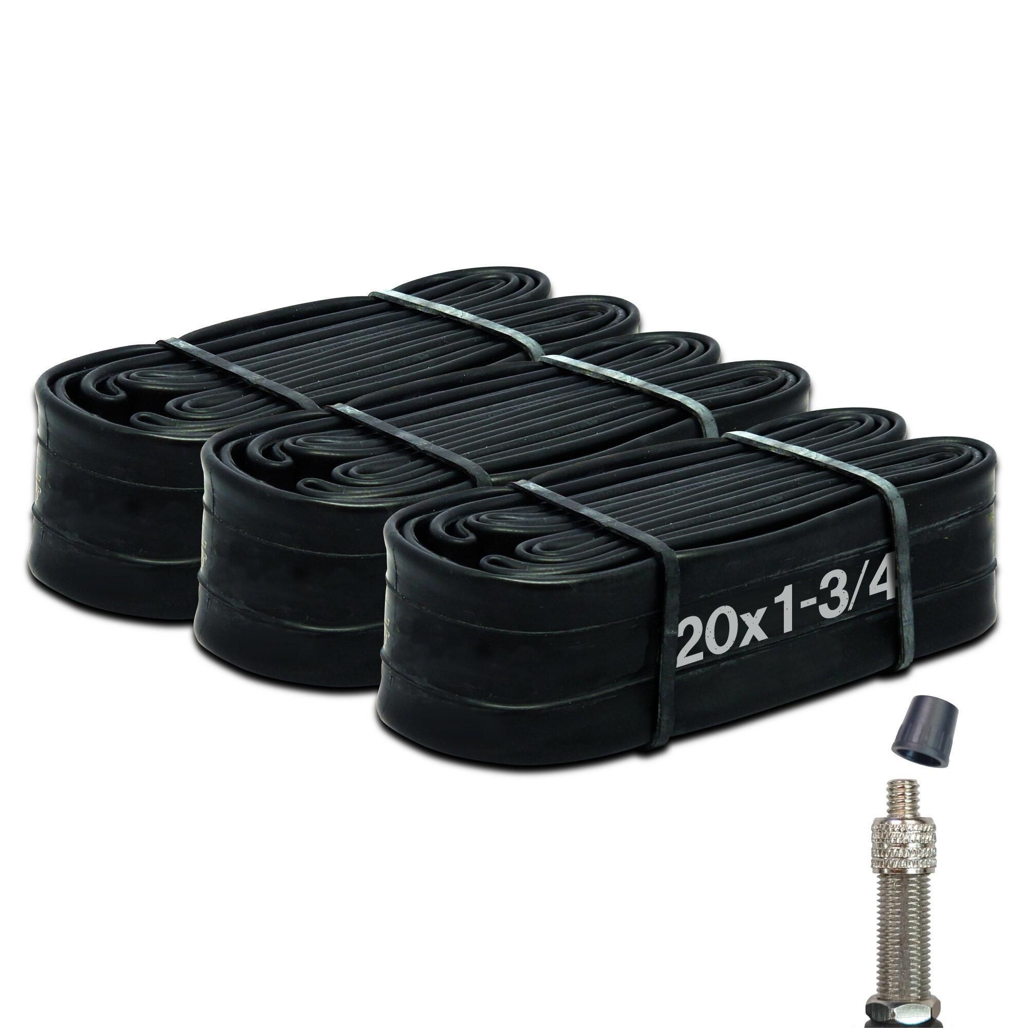 Shinko シンコー 3本セット サイクルチューブ 20×1-3/4 WO 英式バルブ 30mm/0.9mm