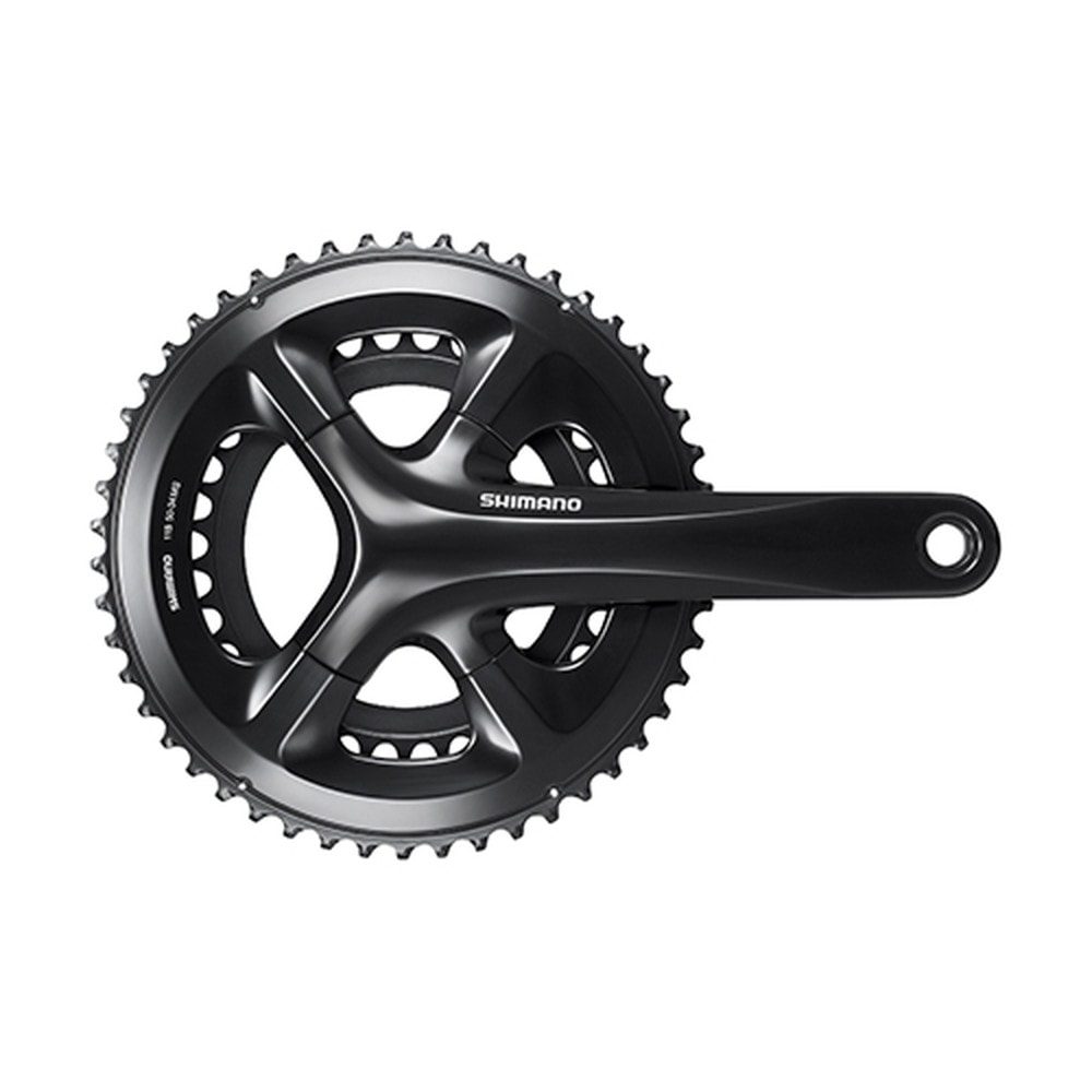 ・手頃でハイエンドなスタイルのクランクセット ・11スピードドライブトレイン用4アームクランクセット ・O.L.D. 135 mmおよび410 mmチェーンステー長のフレームに対応 ・推奨ボトムブラケット|ねじ込み (ノーマル)：BB-RS501 ・推奨ボトムブラケット|プレスフィット：BB-RS500-PB ・2-PIECE CRANKSET ■カラー：ブラック ■重量(g)：908 ■Qファクター (mm)：150 ■クランクアーム長さ (mm)：170 ■チェーンライン (mm)：43.5 ■スパイダー/ギアアーム：4 ■P.C.D. (mm)：110 ■リアスピード：11 ■対応チェーン：リンクグライド、HG 11スピード ■チェーンリングコンビネーション：52x36T ■対応シェル幅(mm)：68/70