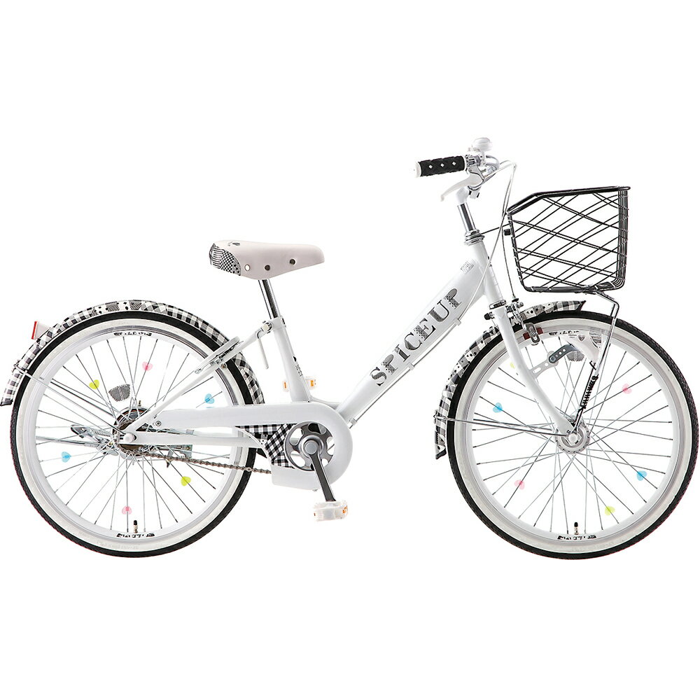 7分組 自転車 24インチ スパイスアップ オート SPICEUP 子供 女の子 かわいい おし...