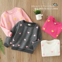 【在庫限り1000円】スウェット ハードプリント 裏起毛スウェット キュート かわいい トレーナー 女の子 トップス 子供服 キッズ ジュニア 子供 こども 普...