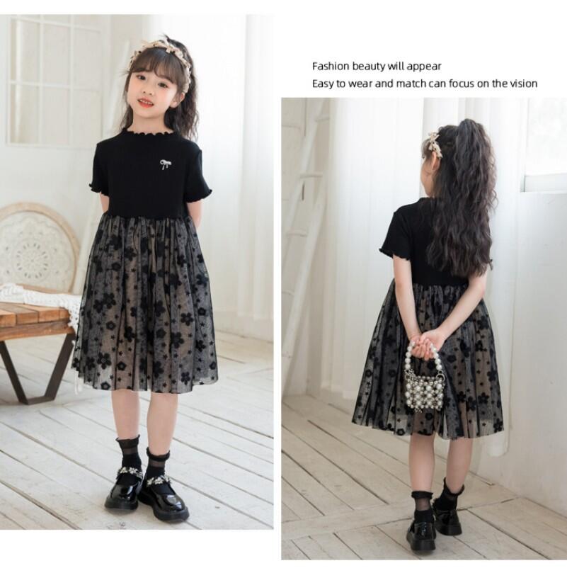 【送料無料 】人気商品 半袖 子どもワンピース 子供ワンピース 発表会 シンプル フ...