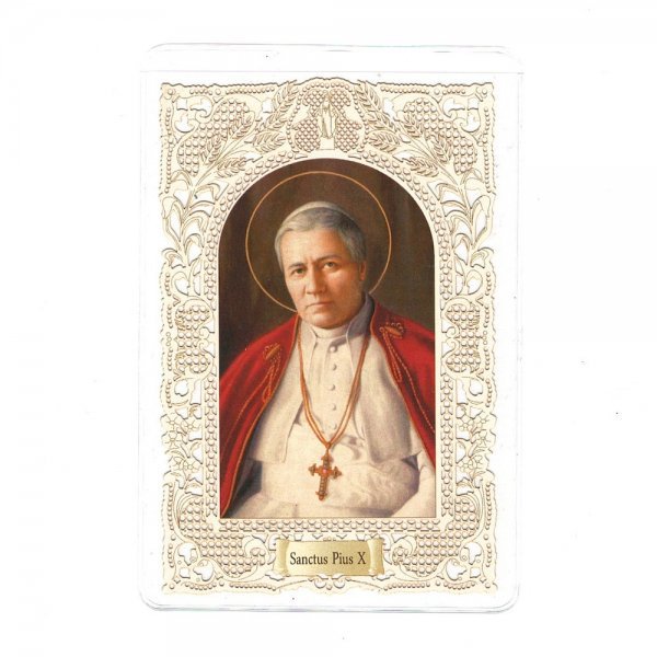 ホーリーカード レース 教皇ピウス10世 イタリア製 ローマ カトリック