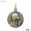 祈る聖母 メダイ ペンダント シルバー925 16mm イタリア製 マリア(4)