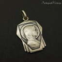 ルルド 聖母マリア アンティーク シルバー メダイ ペンダント 【海外直輸入中古品】 マリア様 フランス 巡礼地