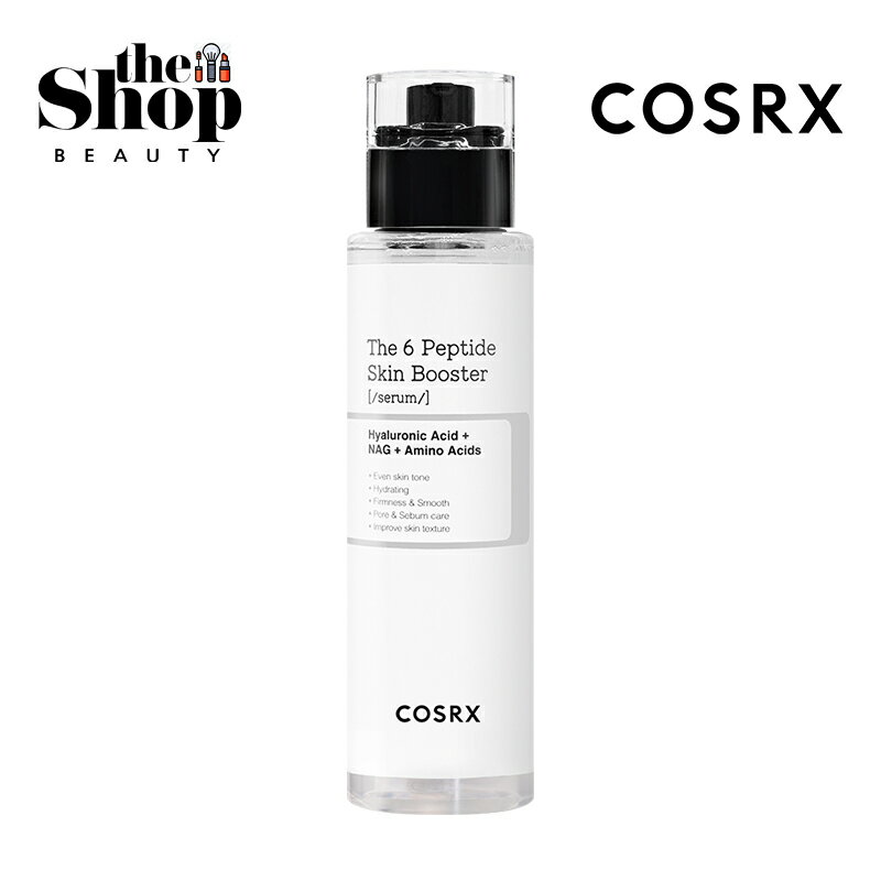  COSRX ザ6ペプチドスキンブースターセラム 150ml The 6 Peptide Skin Booster Serum 水分ケア 保湿 6種類のペプチド配合 肌のキメ 毛穴 皮脂調節 トーンアップ 肌 鎮静 ナイアシンアミド ヒアルロン酸 美容液 セーラム アンプル エッセンス 韓国スキンケア 韓国コスメ