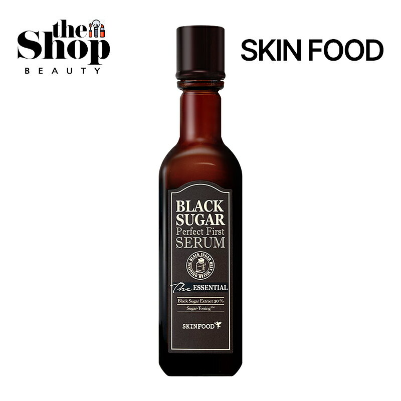 SKINFOOD スキンフード ブラックシュガーパーフェクト ファーストセラム ザエッセンシャル 120ml BLACK SUGAR Perfect firsr SERUM エッセンシャル エッセンス セラム ブラックシュガー 黒飴 化粧水 美容液 皮脂 毛穴 低刺激 角質ケア スキンケア 韓国コスメ