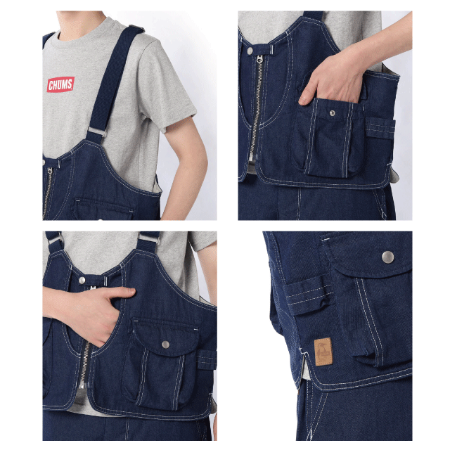 キャンプベスト/春夏秋冬/キャンプ・ベスト・キャンプ用品/CHUMS/チャムス/CH04-1297/Brown・Denim/M/メンズ・レディース/フレイムリターダントベストライト/Flame Retardant Vest Light