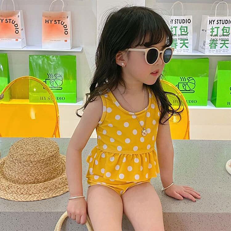 80cm ベビー UPF50+ 130cm 水泳帽付き 女の子 幼稚園 スイムウェア バースデイ 水...