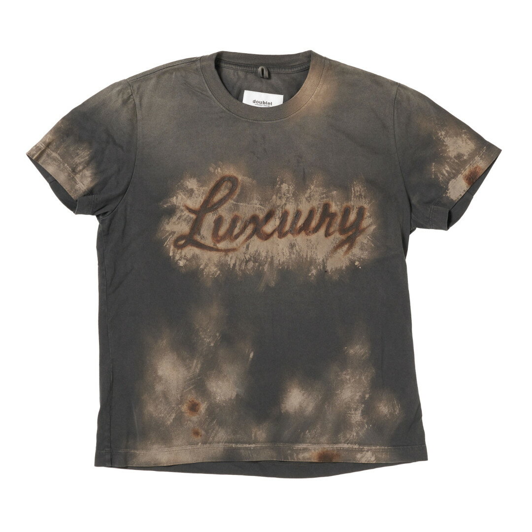 doublet | ダブレット LUXUARY MUD PAINT T-SHIRT BLACK (26SS40CS434) 26SS 26春夏 トップス Tシャツ 半袖 ショートスリーブ プリント ハンドペイント エアブラシ