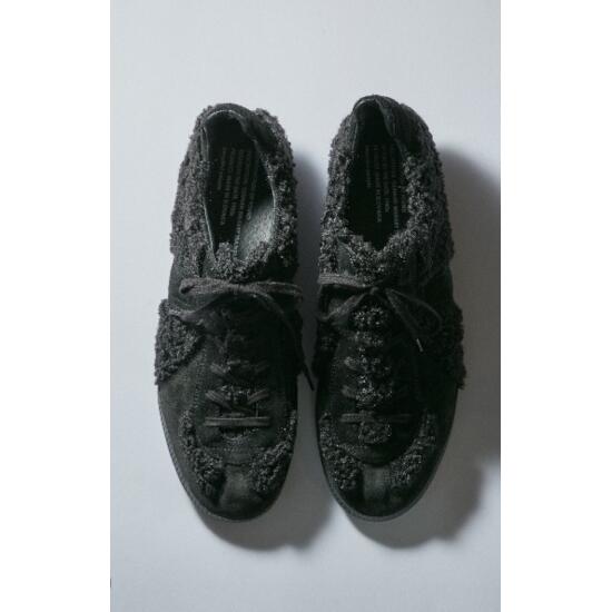 beautiful people german traner in boawith cowhide black (1445711943)24AW 24秋冬 　シューズ　ボアシューズ