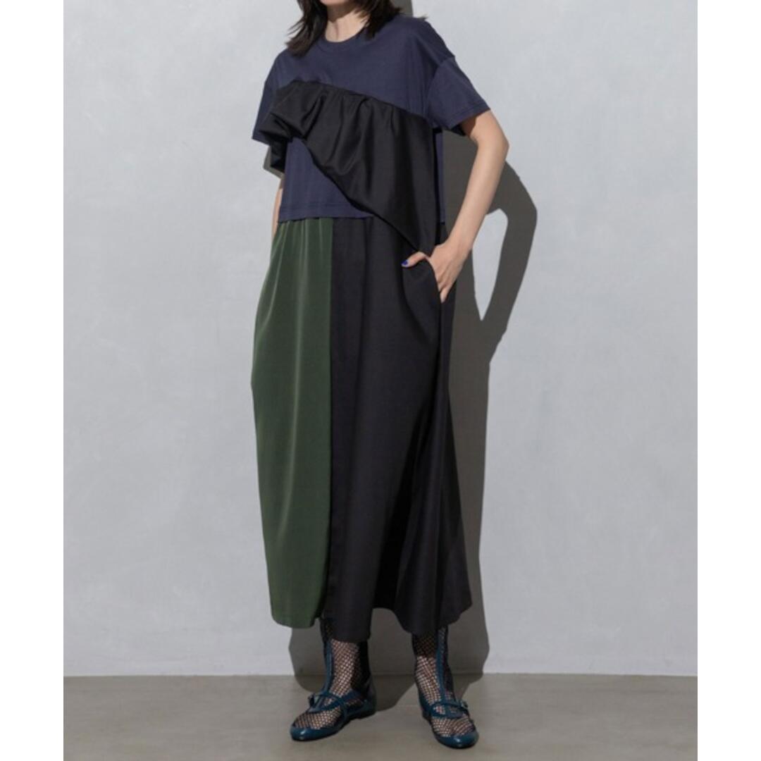 MARECHAL TERRE  ジョイントフリルワンピース NAVY (ZMT253OP218) 25SS　25春夏　ワンピース　フリルワンピース