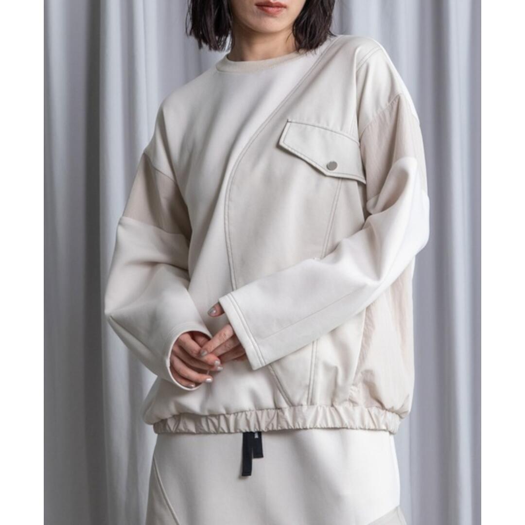 Rakuten - ＼店内全品10％OFFクーポン配布中／ MARECHAL TERRE 【マルシャルテル】 ドッキングプルオーバー IVORY (ZMT261CT751) 26春夏 26SS トップス　プルオーバー　クルーネック