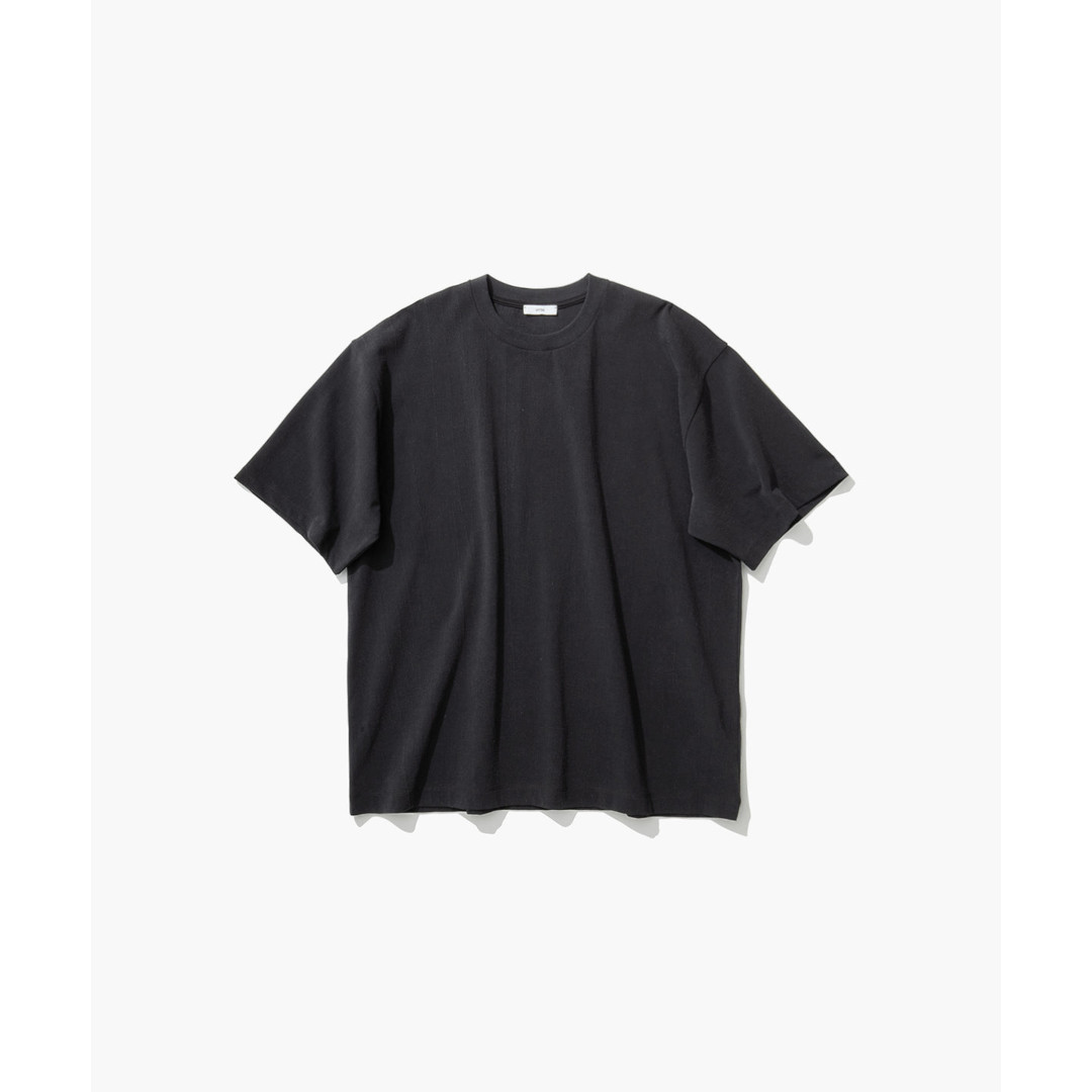 ATON | エイトン AGING FRESCA PLATE | LOOSE FIT T-SHIRT CHARCOAL GRAY (AT-KKAGLM0600) Tシャツ トップス オーバーサイズ ボックスシルエット