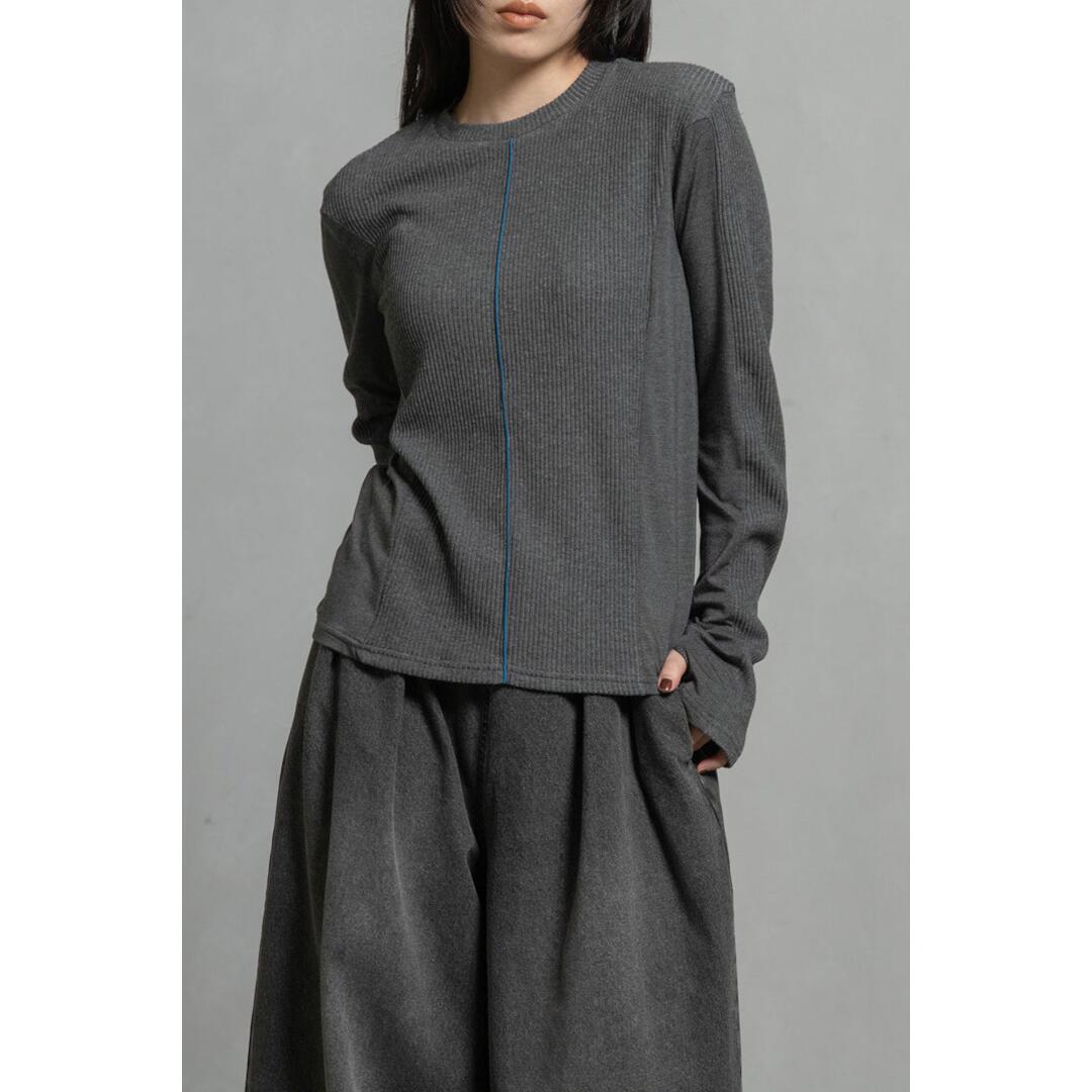 MARECHAL TERRE  ラグウォームインナー GRAY (ZMT255CT517) 25AW　25秋冬　トップス　カットソー　リブニット　クルーネック