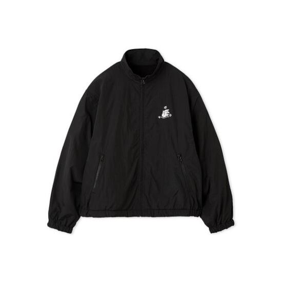 null.  ナイロンフリースジップジャケット BLACK (153WFJ255030) 25秋冬　25AW　　ジャケット　トラックジャケット　ナイロンフリースジャケット