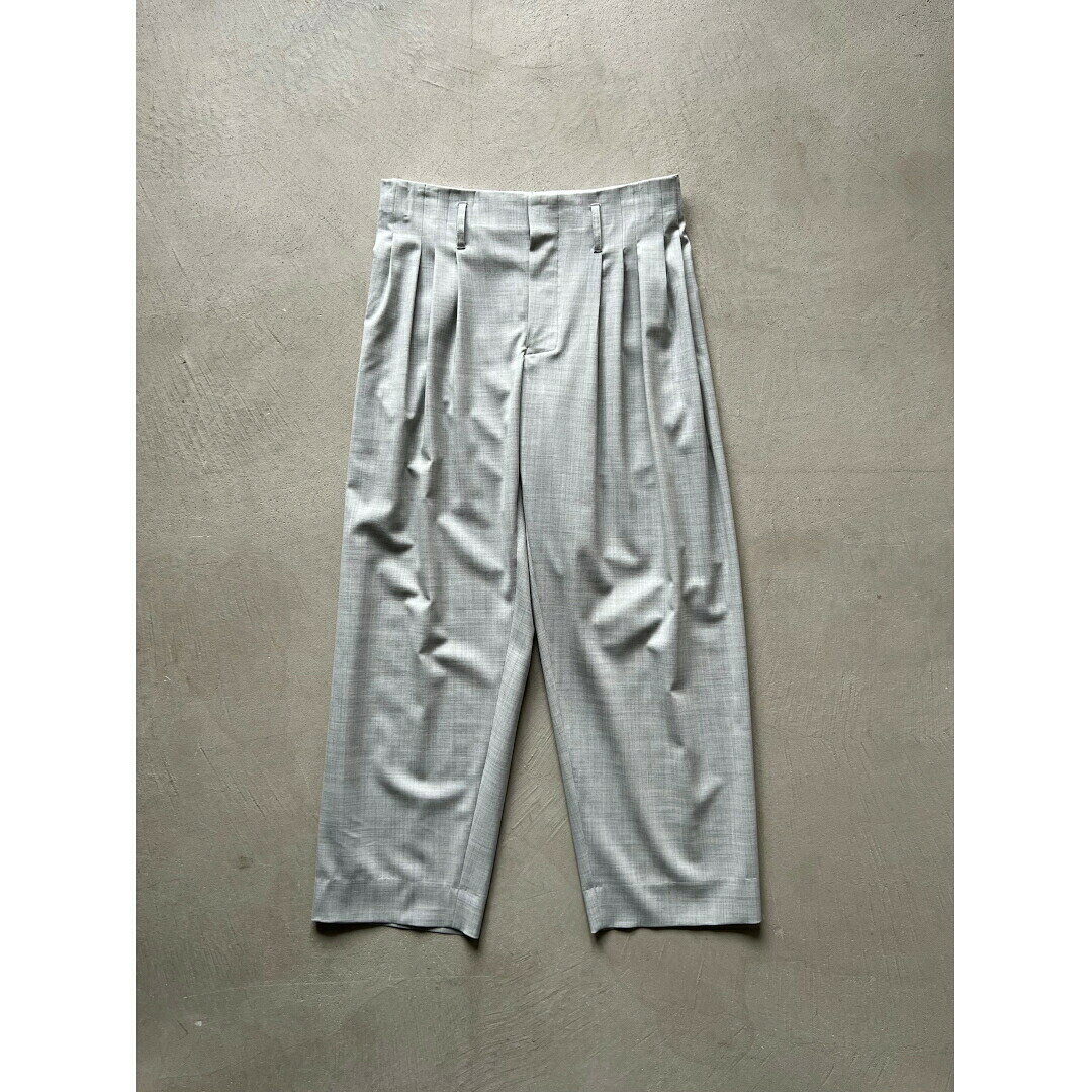 �����ָ���10��OFF�� OVERCOAT | �����С������� 5 Tuck Trouser in Wool Tropical HEATHER GREY (S2...