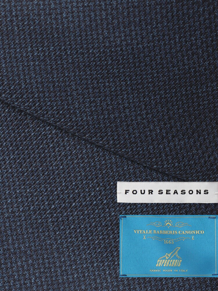 CANONICO スーツメンズ 2つボタン マイクロパターン CH22 ネイビー スーツスクエア ザ・スーツカンパニー オールシーズン ストレッチ ビジネス 背広 紳士服 細身体 標準体 おしゃれ かっこいい