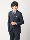 スーツ ツーパンツ 2つボタン シャークスキン FIT CH22-S ネイビー スーツスクエア ビジネス 背広 紳士服 細身体 標準体 おしゃれ かっこいい