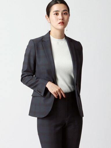 レディース WEB限定 ジャケット スーツ ビジネス オフィス カジュアル テーラード オールシーズン 春夏 秋冬 洗える 防シワ シワになりにくい Carreman ウォッシャブル ストレッチ グレンチェック ネイビー系 紺色 ホワイト スーツスクエア 5~15号 レディース WEB限定 ジャケット スーツ ビジネス オフィス カジュアル テーラード オールシーズン 春夏 秋冬 洗える 防シワ シワになりにくい Carreman ウォッシャブル ストレッチ グレンチェック ネイビー系 紺色 ホワイト スーツスクエア 5~15号