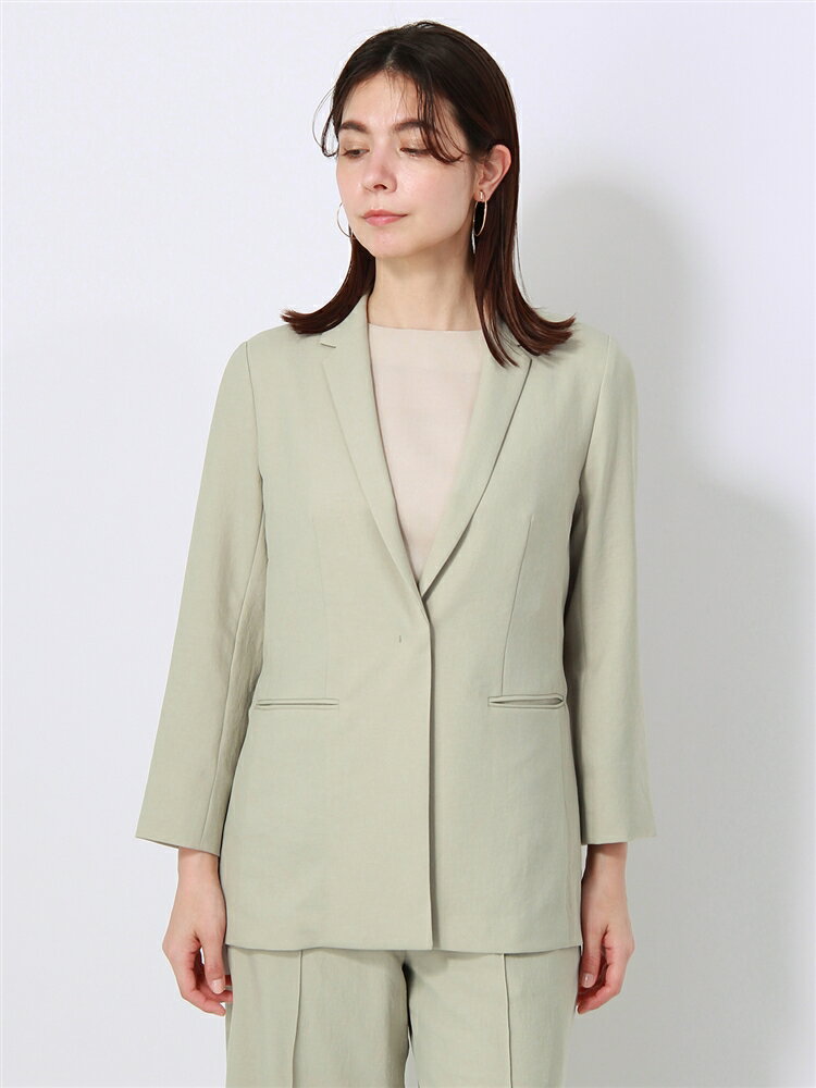 ジャケット ウォッシャブル ストレッチ 消臭 メランジツイル SY加工 無地 グリーン系 ホワイト スーツスクエア