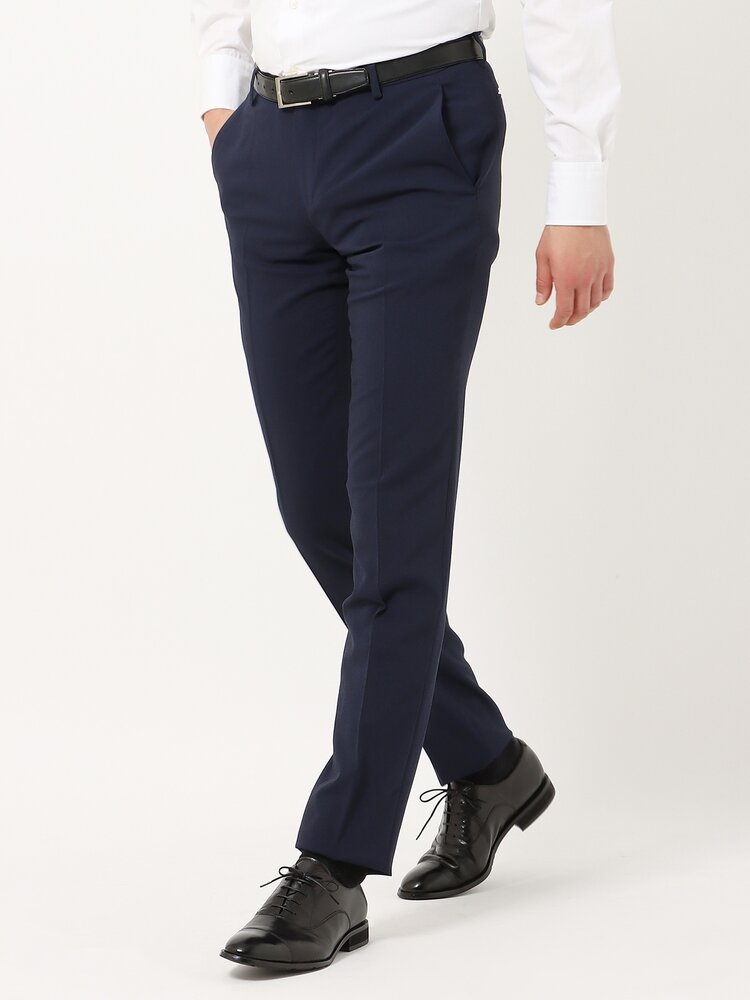 最高パンツ テーパードパンツ ウォッシャブル NON IRON ストレッチ RS05 ネイビー系 ザ・スーツカンパニー スーツスクエア