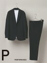 メンズ スーツ WEB限定 上下 3点セット 秋冬 洗える PERFORMANCE SUIT ジャケット パンツ ロンT セットアップ 裾上げ済み 紺 ネイビー...