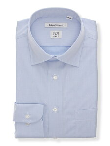 ワイシャツ 長袖 形態安定 コーデュラ ワイドカラー 無地 FIT ドレスシャツ ブルー ザ・スーツカンパニー