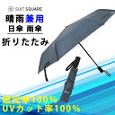 日傘 雨傘 晴雨兼用 メンズ レディース 折りたたみ 軽量 形状記憶 UVカット 大きいサイズ 熱中症対策 遮光率100% UVカット率100% UPF50+ 折り畳み傘 Wpc. 晴雨兼用 ZA013 ネイビー スーツスクエア 猛暑対策 日焼け対策 涼しい