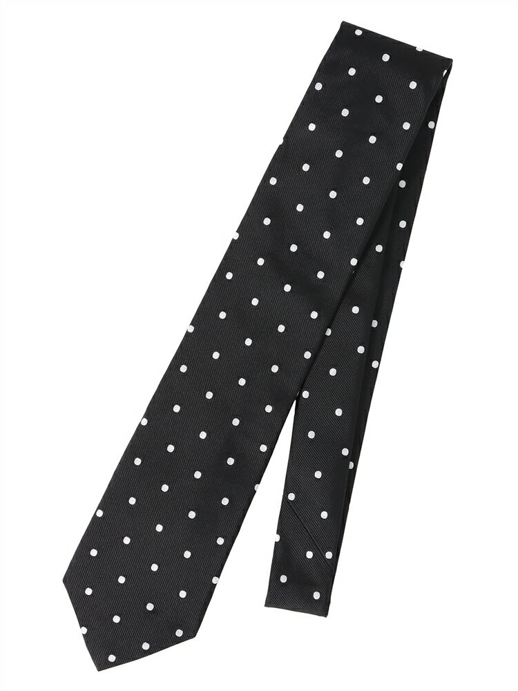 ネクタイ メンズ ROBERT KEYTE JAPAN MADE シルク ドット×織柄 ブラック系 スーツスクエア ザ・スーツカンパニー