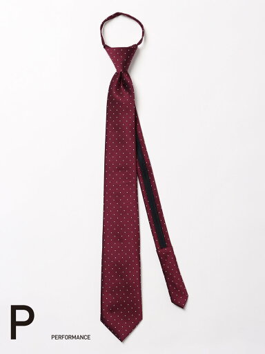 メンズ ネクタイ PERFORMANCE TIE ワンタッチネクタイ ウォッシャブル ポリエステル ドット レッド系 スーツスクエア メンズ ネクタイ PERFORMANCE TIE ワンタッチネクタイ ウォッシャブル ポリエステル ドット レッド系 スーツスクエア